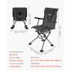 imageVEVOR Hunting Chair 360 Silent Swivel Foldable Lightweight Portable Blind Chair HeavyDuty Steel Frame Ground Stool Seat with Armrest Adjustable Carry Strap 300 Lbs Capacity for Fishing CampingMild Waterproof