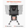 imageVEVOR Hunting Chair 360 Silent Swivel Foldable Lightweight Portable Blind Chair HeavyDuty Steel Frame Ground Stool Seat with Armrest Adjustable Carry Strap 300 Lbs Capacity for Fishing CampingMild Waterproof