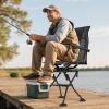 imageVEVOR Hunting Chair 360 Silent Swivel Foldable Lightweight Portable Blind Chair HeavyDuty Steel Frame Ground Stool Seat with Armrest Adjustable Carry Strap 300 Lbs Capacity for Fishing CampingMild Waterproof