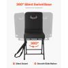 imageVEVOR Hunting Chair 360 Silent Swivel Foldable Lightweight Portable Blind Chair HeavyDuty Steel Frame Ground Stool Seat with Armrest Adjustable Carry Strap 300 Lbs Capacity for Fishing CampingThickened Seat Cushion