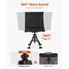 imageVEVOR Hunting Chair 360 Silent Swivel Foldable Lightweight Portable Blind Chair HeavyDuty Steel Frame Ground Stool Seat with Armrest Adjustable Carry Strap 300 Lbs Capacity for Fishing CampingBlack Seat Cover