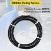 imageVEVOR Hydraulic Hose 50 Feet Rubber Hydraulic Hoses with 2 HighTensile Steel Wire Braid Inner Diameter 12 Inch 5000 PSI Max Bulk Hydraulic Hose 40 F to 250 F Hydraulic Oil Flexible Hose50 FT
