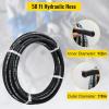 imageVEVOR Hydraulic Hose 50 Feet Rubber Hydraulic Hoses with 2 HighTensile Steel Wire Braid Inner Diameter 12 Inch 5000 PSI Max Bulk Hydraulic Hose 40 F to 250 F Hydraulic Oil Flexible Hose50 FT