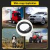 imageVEVOR Hydraulic Hose 50 Feet Rubber Hydraulic Hoses with 2 HighTensile Steel Wire Braid Inner Diameter 12 Inch 5000 PSI Max Bulk Hydraulic Hose 40 F to 250 F Hydraulic Oil Flexible Hose50 FT