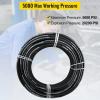 imageVEVOR Hydraulic Hose 50 Feet Rubber Hydraulic Hoses with 2 HighTensile Steel Wire Braid Inner Diameter 12 Inch 5000 PSI Max Bulk Hydraulic Hose 40 F to 250 F Hydraulic Oil Flexible Hose328 FT
