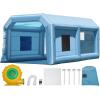 imageVEVOR Inflatable Paint Booth 98 x 82 x 82 ft Inflatable Spray Booth with 550W Powerful Blower and Air Filter System Portable Car Paint Booth for Motorcycle Bicycle Small Furniture PaintingBlue