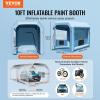 imageVEVOR Inflatable Paint Booth 98 x 82 x 82 ft Inflatable Spray Booth with 550W Powerful Blower and Air Filter System Portable Car Paint Booth for Motorcycle Bicycle Small Furniture PaintingBlue