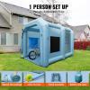 imageVEVOR Inflatable Paint Booth 98 x 82 x 82 ft Inflatable Spray Booth with 550W Powerful Blower and Air Filter System Portable Car Paint Booth for Motorcycle Bicycle Small Furniture PaintingBlue