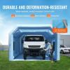imageVEVOR Inflatable Paint Booth 98 x 82 x 82 ft Inflatable Spray Booth with 550W Powerful Blower and Air Filter System Portable Car Paint Booth for Motorcycle Bicycle Small Furniture PaintingBlue