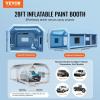 imageVEVOR Inflatable Paint Booth 98 x 82 x 82 ft Inflatable Spray Booth with 550W Powerful Blower and Air Filter System Portable Car Paint Booth for Motorcycle Bicycle Small Furniture PaintingBlue