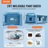 imageVEVOR Inflatable Paint Booth 98 x 82 x 82 ft Inflatable Spray Booth with 550W Powerful Blower and Air Filter System Portable Car Paint Booth for Motorcycle Bicycle Small Furniture PaintingBlue