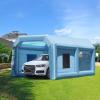imageVEVOR Inflatable Paint Booth 98 x 82 x 82 ft Inflatable Spray Booth with 550W Powerful Blower and Air Filter System Portable Car Paint Booth for Motorcycle Bicycle Small Furniture PaintingBlue