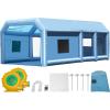 imageVEVOR Inflatable Paint Booth 98 x 82 x 82 ft Inflatable Spray Booth with 550W Powerful Blower and Air Filter System Portable Car Paint Booth for Motorcycle Bicycle Small Furniture PaintingBlue