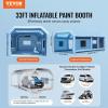 imageVEVOR Inflatable Paint Booth 98 x 82 x 82 ft Inflatable Spray Booth with 550W Powerful Blower and Air Filter System Portable Car Paint Booth for Motorcycle Bicycle Small Furniture PaintingBlue