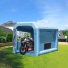 imageVEVOR Inflatable Paint Booth 98 x 82 x 82 ft Inflatable Spray Booth with 550W Powerful Blower and Air Filter System Portable Car Paint Booth for Motorcycle Bicycle Small Furniture PaintingBlue
