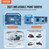 imageVEVOR Inflatable Paint Booth 98 x 82 x 82 ft Inflatable Spray Booth with 550W Powerful Blower and Air Filter System Portable Car Paint Booth for Motorcycle Bicycle Small Furniture PaintingBlue
