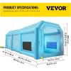 imageVEVOR Inflatable Paint Booth 98 x 82 x 82 ft Inflatable Spray Booth with 550W Powerful Blower and Air Filter System Portable Car Paint Booth for Motorcycle Bicycle Small Furniture PaintingBlue