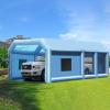 imageVEVOR Inflatable Paint Booth 98 x 82 x 82 ft Inflatable Spray Booth with 550W Powerful Blower and Air Filter System Portable Car Paint Booth for Motorcycle Bicycle Small Furniture PaintingBlue