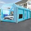 imageVEVOR Inflatable Paint Booth 98 x 82 x 82 ft Inflatable Spray Booth with 550W Powerful Blower and Air Filter System Portable Car Paint Booth for Motorcycle Bicycle Small Furniture PaintingBlue