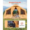 imageVEVOR Inflatable Tents for Camping Easy Setup Blow up Tent with Hand Pump 4 Season Glamping Tent with Stove Jack Doors ampamp Mesh Windows Storage Bag Included for Easy Taking812 Person With 2 Skylights