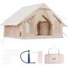 imageVEVOR Inflatable Tents for Camping Easy Setup Blow up Tent with Hand Pump 4 Season Glamping Tent with Stove Jack Doors ampamp Mesh Windows Storage Bag Included for Easy Taking46 Person