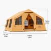 imageVEVOR Inflatable Tents for Camping Easy Setup Blow up Tent with Hand Pump 4 Season Glamping Tent with Stove Jack Doors ampamp Mesh Windows Storage Bag Included for Easy Taking812 Person With 2 Skylights