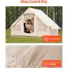 imageVEVOR Inflatable Tents for Camping Easy Setup Blow up Tent with Hand Pump 4 Season Glamping Tent with Stove Jack Doors ampamp Mesh Windows Storage Bag Included for Easy Taking35 Person