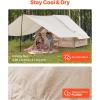 imageVEVOR Inflatable Tents for Camping Easy Setup Blow up Tent with Hand Pump 4 Season Glamping Tent with Stove Jack Doors ampamp Mesh Windows Storage Bag Included for Easy Taking35 Person With Canopy