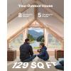 imageVEVOR Inflatable Tents for Camping Easy Setup Blow up Tent with Hand Pump 4 Season Glamping Tent with Stove Jack Doors ampamp Mesh Windows Storage Bag Included for Easy Taking58 Person