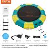 imageVEVOR Inflatable Water Bouncer 13ft Recreational Water Trampoline Portable Bounce Swim Platform with 3Step Ladder ampamp Electric Air Pump Kids Adults Floating Rebounder for Pool Lake Water Sports