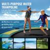 imageVEVOR Inflatable Water Bouncer 13ft Recreational Water Trampoline Portable Bounce Swim Platform with 3Step Ladder ampamp Electric Air Pump Kids Adults Floating Rebounder for Pool Lake Water Sports