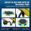 imageVEVOR Inflatable Water Bouncer 13ft Recreational Water Trampoline Portable Bounce Swim Platform with 3Step Ladder ampamp Electric Air Pump Kids Adults Floating Rebounder for Pool Lake Water Sports
