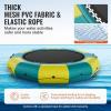 imageVEVOR Inflatable Water Bouncer 13ft Recreational Water Trampoline Portable Bounce Swim Platform with 3Step Ladder ampamp Electric Air Pump Kids Adults Floating Rebounder for Pool Lake Water Sports