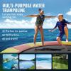 imageVEVOR Inflatable Water Bouncer 15ft Recreational Water Trampoline Portable Bounce Swim Platform with 3Step Ladder ampamp Electric Air Pump Kids Adults Floating Rebounder for Pool Lake Water Sportsred
