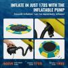 imageVEVOR Inflatable Water Bouncer 15ft Recreational Water Trampoline Portable Bounce Swim Platform with 3Step Ladder ampamp Electric Air Pump Kids Adults Floating Rebounder for Pool Lake Water Sportsyellow
