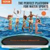 imageVEVOR Inflatable Water Bouncer 15ft Recreational Water Trampoline Portable Bounce Swim Platform with 3Step Ladder ampamp Electric Air Pump Kids Adults Floating Rebounder for Pool Lake Water Sportsgreen