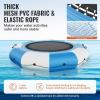 imageVEVOR Inflatable Water Bouncer 15ft Recreational Water Trampoline Portable Bounce Swim Platform with 3Step Ladder ampamp Electric Air Pump Kids Adults Floating Rebounder for Pool Lake Water Sportsblue