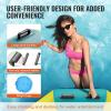 imageVEVOR Inflatable Water Bouncer 15ft Recreational Water Trampoline Portable Bounce Swim Platform with 3Step Ladder ampamp Electric Air Pump Kids Adults Floating Rebounder for Pool Lake Water Sportsyellow