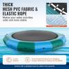 imageVEVOR Inflatable Water Bouncer 15ft Recreational Water Trampoline Portable Bounce Swim Platform with 3Step Ladder ampamp Electric Air Pump Kids Adults Floating Rebounder for Pool Lake Water Sportsgreen