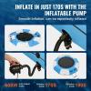 imageVEVOR Inflatable Water Bouncer 15ft Recreational Water Trampoline Portable Bounce Swim Platform with 3Step Ladder ampamp Electric Air Pump Kids Adults Floating Rebounder for Pool Lake Water Sportsblue