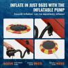 imageVEVOR Inflatable Water Bouncer 15ft Recreational Water Trampoline Portable Bounce Swim Platform with 3Step Ladder ampamp Electric Air Pump Kids Adults Floating Rebounder for Pool Lake Water Sportsred