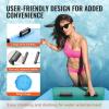 imageVEVOR Inflatable Water Bouncer 15ft Recreational Water Trampoline Portable Bounce Swim Platform with 3Step Ladder ampamp Electric Air Pump Kids Adults Floating Rebounder for Pool Lake Water Sportsgreen