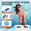 imageVEVOR Inflatable Water Bouncer 15ft Recreational Water Trampoline Portable Bounce Swim Platform with 3Step Ladder ampamp Electric Air Pump Kids Adults Floating Rebounder for Pool Lake Water Sportsblue