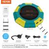 imageVEVOR Inflatable Water Bouncer 15ft Recreational Water Trampoline Portable Bounce Swim Platform with 3Step Ladder ampamp Electric Air Pump Kids Adults Floating Rebounder for Pool Lake Water Sportsyellow