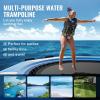 imageVEVOR Inflatable Water Bouncer 65ft Recreational Water Trampoline Portable Bounce Swim Platform with 3Step Ladder ampamp Electric Air Pump Lake Water SportsKids Adults Floating Rebounder for Pool
