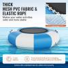 imageVEVOR Inflatable Water Bouncer 65ft Recreational Water Trampoline Portable Bounce Swim Platform with 3Step Ladder ampamp Electric Air Pump Lake Water SportsKids Adults Floating Rebounder for Pool