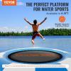 imageVEVOR Inflatable Water Bouncer 65ft Recreational Water Trampoline Portable Bounce Swim Platform with 3Step Ladder ampamp Electric Air Pump Lake Water SportsKids Adults Floating Rebounder for Pool