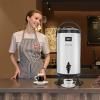 imageVEVOR Insulated Beverage Dispenser 15 Gal6L Stainless Steel Thermal Drink Server with Spigot ampamp Temp Display Suitable for Hot and Cold Drinks for Tea Coffee Water in Cafes ampamp Restaurants Silver24Gal 92L 1Pack