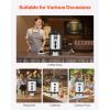 imageVEVOR Insulated Beverage Dispenser 15 Gal6L Stainless Steel Thermal Drink Server with Spigot ampamp Temp Display Suitable for Hot and Cold Drinks for Tea Coffee Water in Cafes ampamp Restaurants Silver15Gal 6L 1Pack