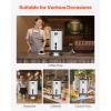 imageVEVOR Insulated Beverage Dispenser 15 Gal6L Stainless Steel Thermal Drink Server with Spigot ampamp Temp Display Suitable for Hot and Cold Drinks for Tea Coffee Water in Cafes ampamp Restaurants Silver32Gal 12L 1Pack